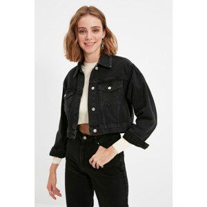 Trendyol Black Crop Denim Jacket