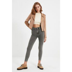 Trendyol Anthracite High Waist Skinny Jeans