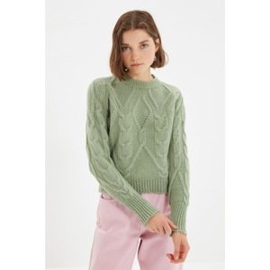 Trendyol Mint Knitted Detailed Knitwear Sweater