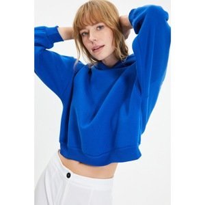 Trendyol Sweatshirt - Navy blue - Relaxed fit