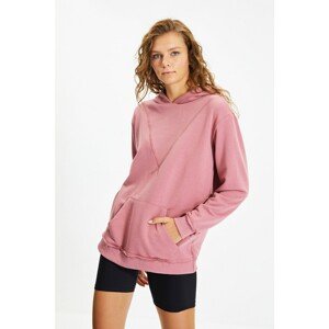 Trendyol Dried Rose Bedstead Stitch Detail Boyfriend Knitted Sweatshirt