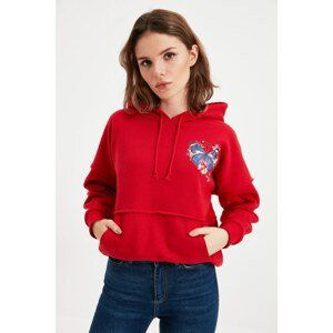 Trendyol Pomegranate Flower Printed Knitted Sweatshirt