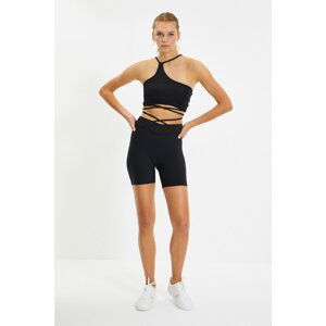 Trendyol Black Tie Detailed Wrapped Sport Tights