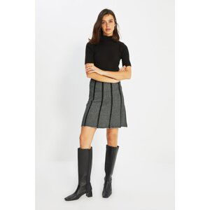 Trendyol Black Jacquard Knitwear Skirt