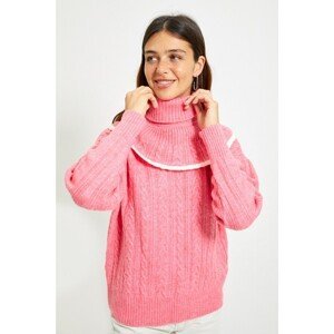 Trendyol Pink Turtleneck Knitwear Sweater