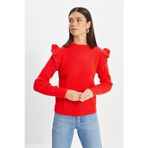 Trendyol Red Shoulder Detailed Knitwear Sweater