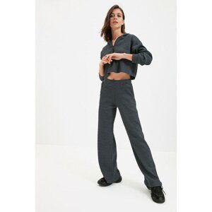 Trendyol Anthracite Wide Leg Knitted Trousers