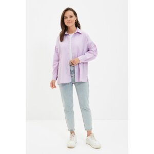 Trendyol Lilac Shirt Collar Tunic