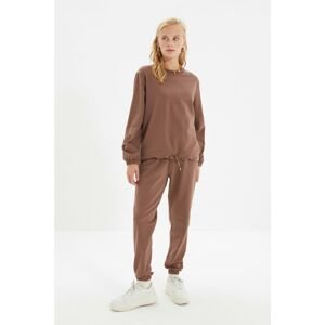 Trendyol Brown Knitted Tracksuit Set