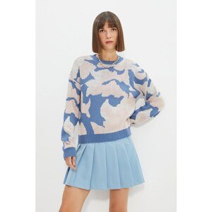 Trendyol Blue Jacquard Knitwear Sweater