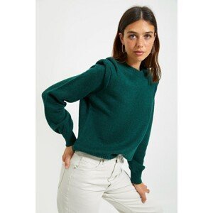 Trendyol Emerald Green Shoulder Detailed Knitwear Sweater