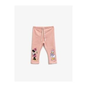 Koton Baby Girl Pink Minnie Mouse Licensed Printed Normal Waist Leggings