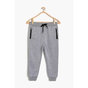 Koton Gray Boy Zipper Detailed Sweatpants