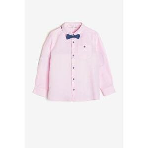 Koton Pink Kids Bow Tie Detailed Shirt