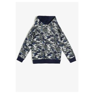 Koton Gray Kids Camouflage Patterned Sweatshirt