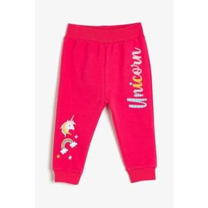 Koton Fuchsia Baby Girl Sweatpants