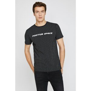 Koton Men's Black Printed T-Shirt