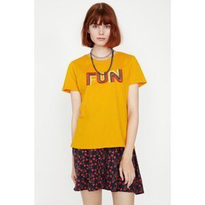 Koton Women's Yellow T-Shirt
