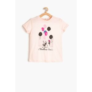 Koton Pink Girl Printed T-Shirt
