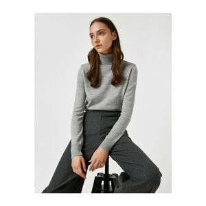 Koton Women's Turtleneck Long Sleeve Basic Knitwear Sweater