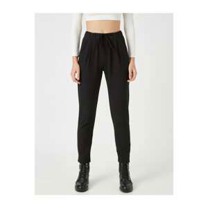 Koton Women's Black Lace-Up Trousers