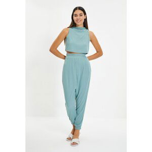 Trendyol Mint Camisole Knitted Pajamas Set