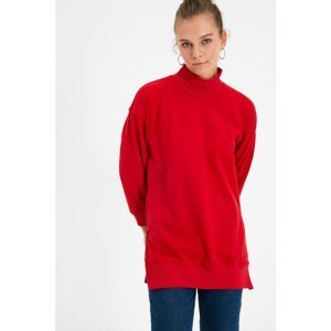 Trendyol Red Long Oversize Knitted Sweatshirt