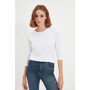 Trendyol White 100% Organic Cotton Basic Knitted T-Shirt