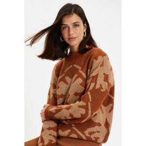 Trendyol Tile Oversize Jacquard Knitwear Sweater