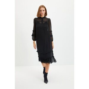 Trendyol Black Ruffle Detailed Dress