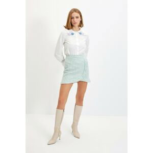 Trendyol Mint Buttoned Skirt