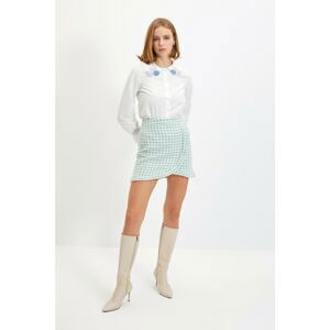 Trendyol Mint Buttoned Skirt