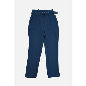 Trendyol Blue Petite Belted Trousers