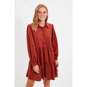 Trendyol Dried Rose Velvet Dress