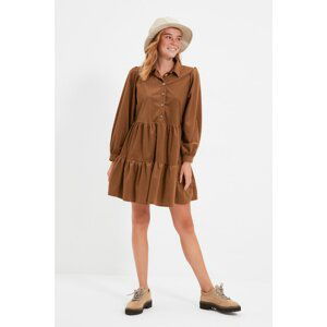 Trendyol Khaki Velvet Dress