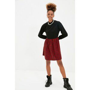 Trendyol Red Plaid Dress