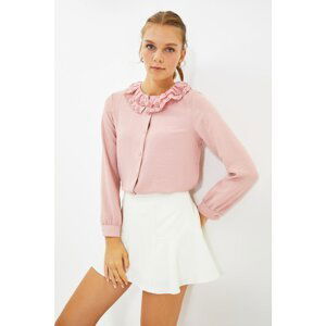 Trendyol Pink Collar Detailed Shirt