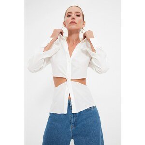 Trendyol Ecru Pleated Shirt