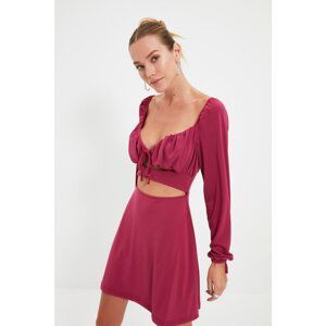 Trendyol Fuchsia Collar Detailed Dress