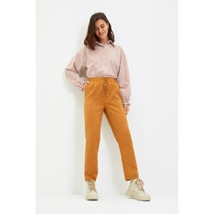 Trendyol Brown Lace-Up Trousers