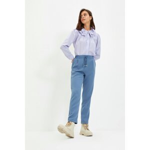 Trendyol Blue Lace-Up Trousers