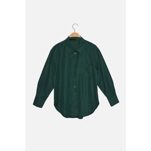 Trendyol Green Petite Boyfriend Shirt