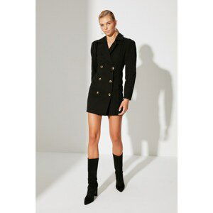 Trendyol Black Buttoned Jacket Dress