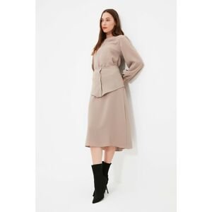 Trendyol Brown Tall Belted Dress
