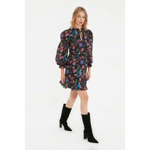 Trendyol Multicolored Patterned Stand Collar Dress