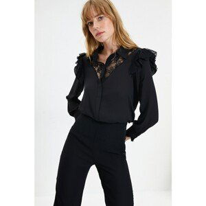 Trendyol Black Lace Detailed Shirt