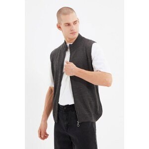 Trendyol Anthracite Men Regular Fit Zippered Vest