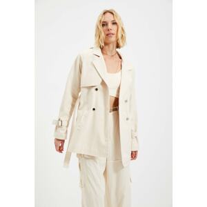 Trendyol Beige Belted Trench Coat