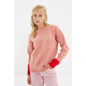 Trendyol Pink Sleeve Detailed Knitwear Sweater
