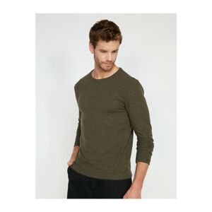 Koton Men's Green Crew Neck Sweater